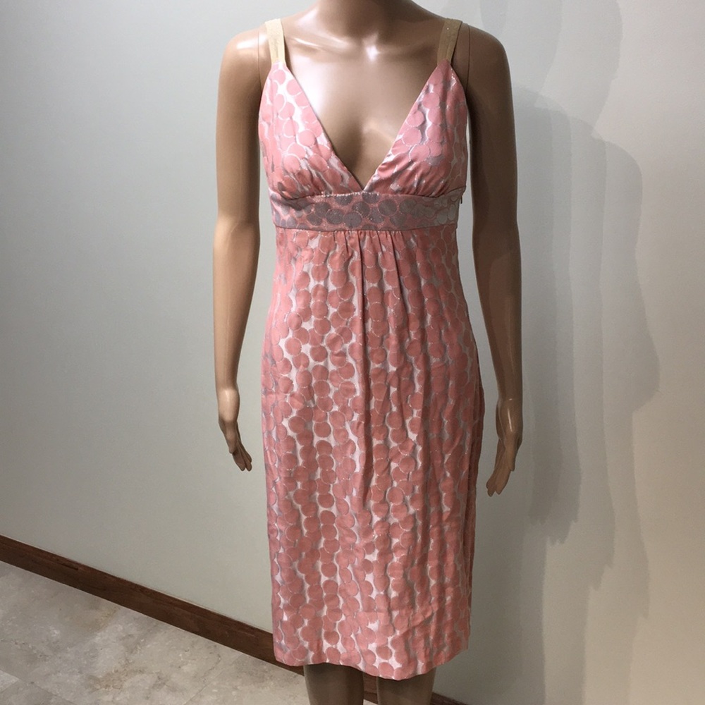 Cynthia Rowley Pink & Silver Dot Dress